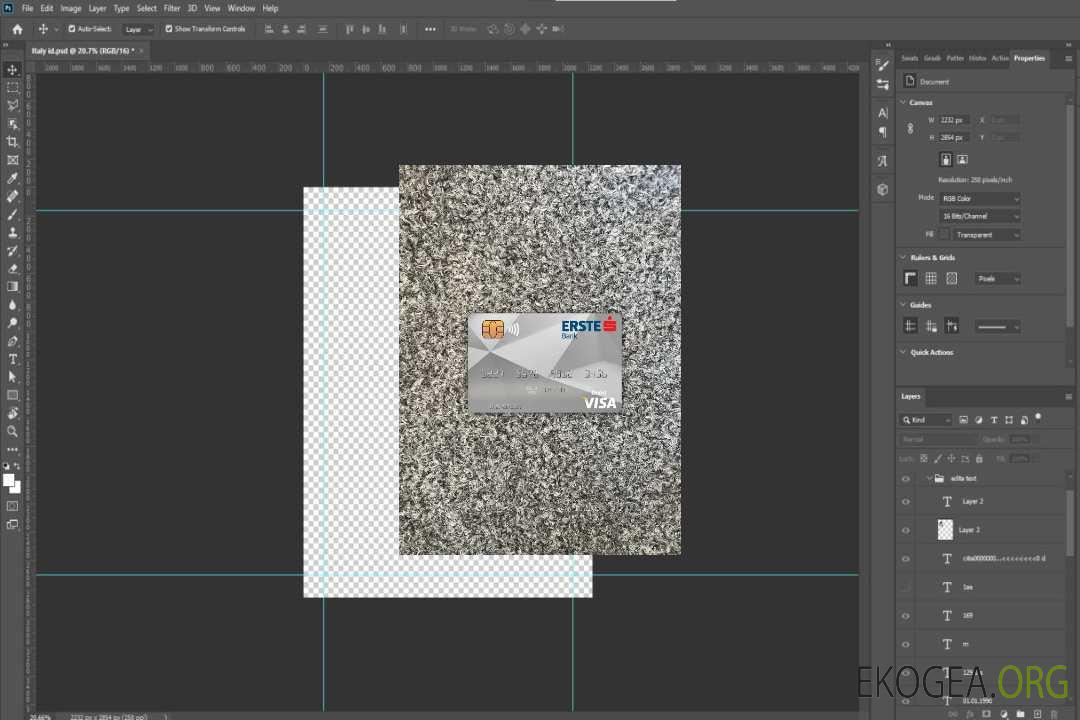 Hongrie Erste Bank carte visa photolook , avant template Hongrie Erste Bank carte visa photolook , avant template